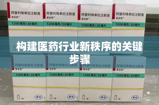 邯郸构建医药行业新秩序的关键步骤