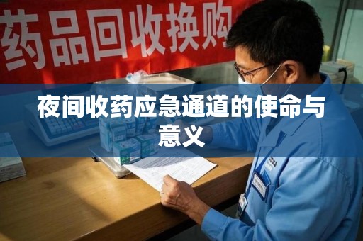 邯郸夜间收药应急通道的使命与意义