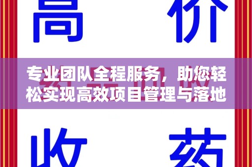 邯郸专业团队全程服务，助您轻松实现高效项目管理与落地